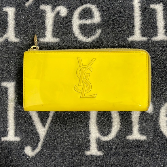 YSL Neon yellow wallet - Picture 2 of 8